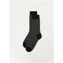 Kurze Herrensocken mit Fischgrätenmuster