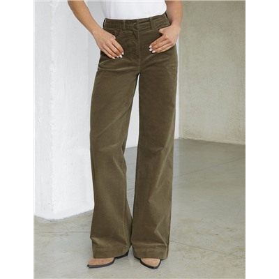 Брюки из эластичного микро-вельвета