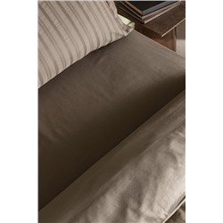 Nicole King Size %100 Pamuk Armürlü Nevresim Takımı - Vizon