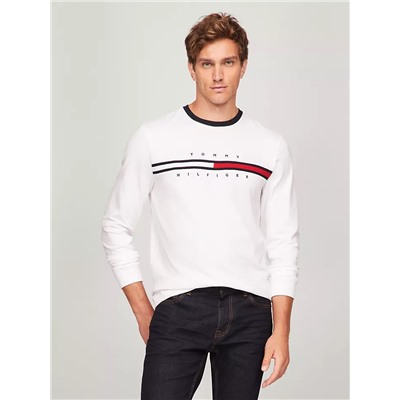 Embroidered Flag Logo Long-Sleeve T-Shirt