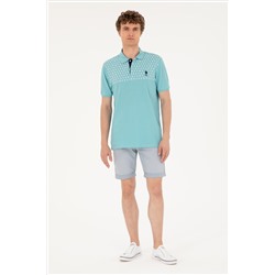 Erkek Regular Fit Polo Yaka Mint Tişört