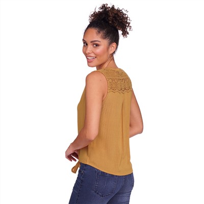Damen Blusentop in Crepp-Optik