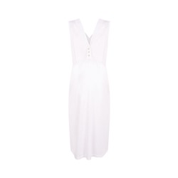 Camisón midi "maternity" algodón blanco