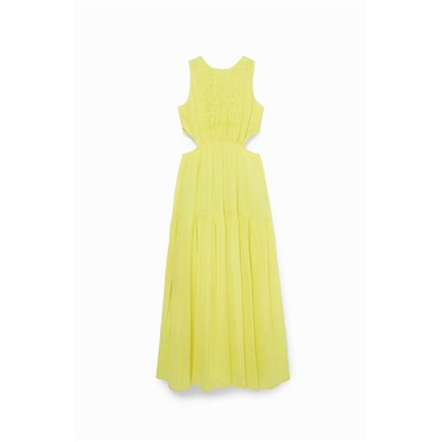 Vestido cut-out amarillo
