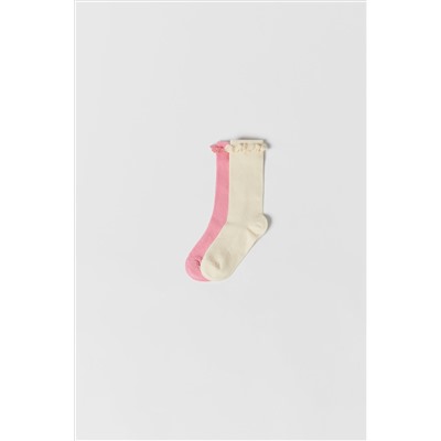 BABY/ PACK DOS CALCETINES PUNTILLA
