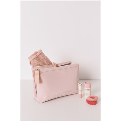 Neceser mediano rubber rosa