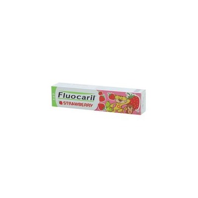 Зубная паста для детей 2-6 лет клубничная от Fluocaril 40 гр / Fluocaril Kid Toothpaste for 2-6 Years Strawberry Flavor 40g