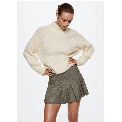 Falda lana tablas -  Mujer | MANGO OUTLET Melilla