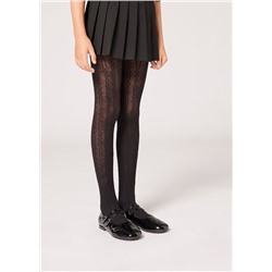 Strumpfhose aus Baumwolle mit Flechtmotiv für Mädchen