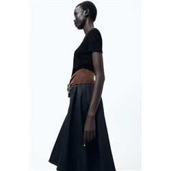 VISCOSE RIBBED T-SHIRT