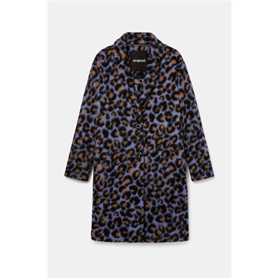 Abrigo recto animal print