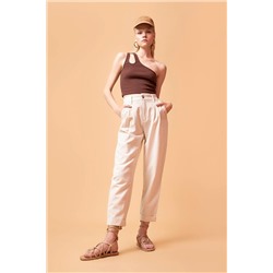 Defacto Slouchy Keten Karışımlı Bilek Boy Pantolon W5329AZ22SM