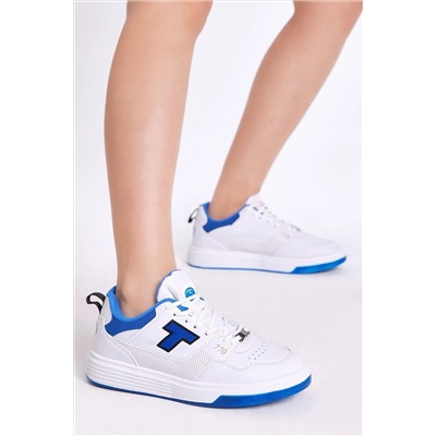 Tonny Black Unisex Beyaz Sax Rahat Kalıp Poli Taban Bağcıklı Sneaker TBA297