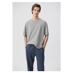 Mavi Doğa Dostu Gri Basic Tişört Oversize / Geniş Kesim 066902-34154