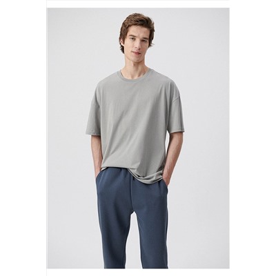 Mavi Doğa Dostu Gri Basic Tişört Oversize / Geniş Kesim 066902-34154