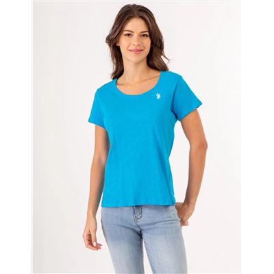 SCOOP NECK T-SHIRT