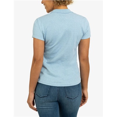 SPLIT NECK RIBBED POLO SHIRT