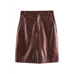 Short de piel Marrón