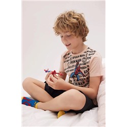 Erkek Çocuk Marvel Comics Kısa Kollu Şortlu Pijama Takım
