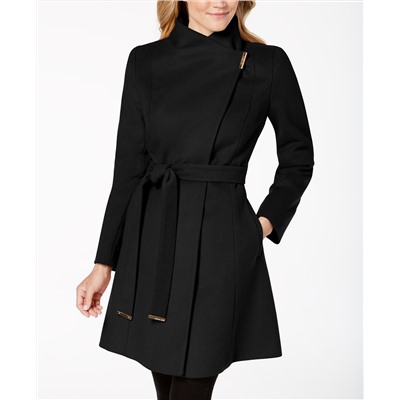 MICHAEL Michael Kors Asymmetrical Belted Coat