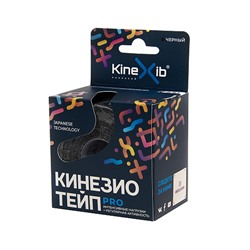 Кинезио тейп "Pro", 5 м x 5 см, чёрный