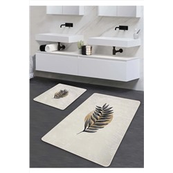 Pilloveland Kaymaz Taban Yıkanabilir 2’li Banyo Paspası - Opal Desenli 60*100 Cm - 50*60 Cm BM0182