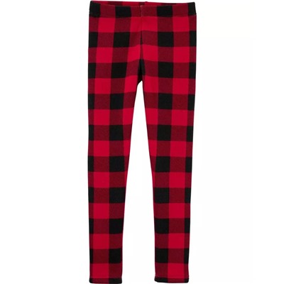 Buffalo Check Cozy Fleece Leggings