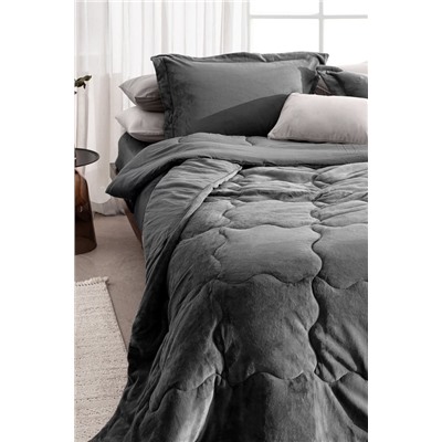 Kaira Çift Kişilik Comforter Set - Antrasit