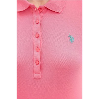 Kadın Pembe Basic Polo Yaka Tişört