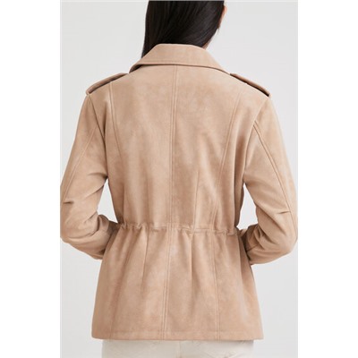 Chaqueta recta bolsillos
