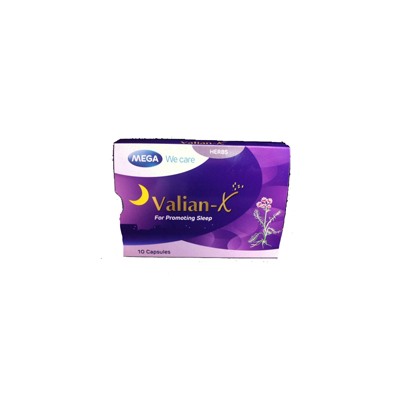 Добавка против бессонницы Valian-X от Mega 10 капсул / Mega We Care Valian-X 10 capsules
