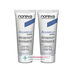 Noreva Aquareva Légère Crème Hydratante 24h Peaux Déshydratées 2x40mlLot  × 2