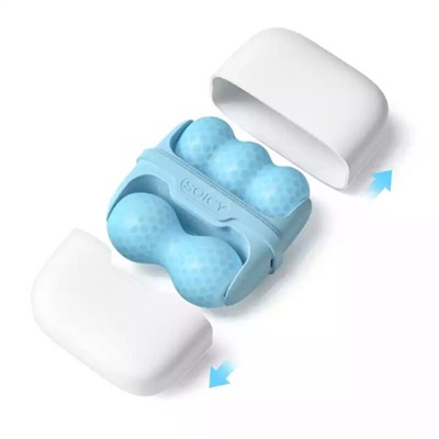 [MEZONICA] Массажер для лица и тела голубой роликовый ОХЛАЖДАЮЩИЙ Soicy 30 Blue, 1 шт