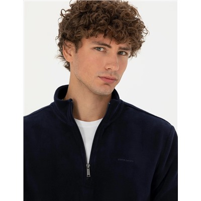 Lacivert Regular Fit Polar Sweatshirt