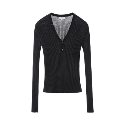 Top de lana Negro