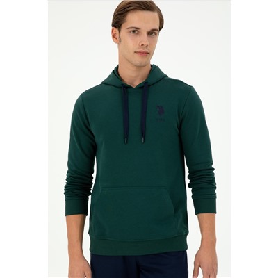 Erkek Koyu Yeşil Basic Sweatshirt