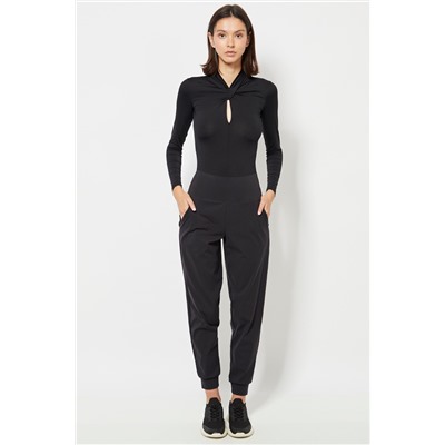 Pantalón cintura alta - Negro