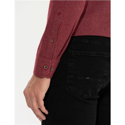 Bordo Regular Fit Uzun Kollu Gömlek