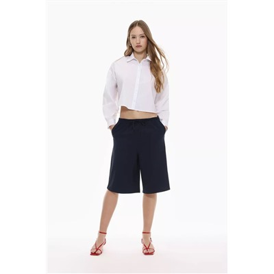 Drawstring Bermuda shorts