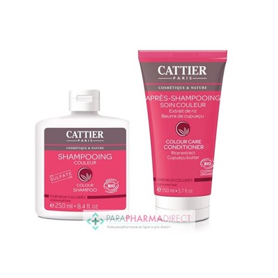 Cattier Shampooing Couleur 250ml + Après-Shampooing Soin Couleur 150ml