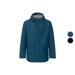 LIVERGY® Herren Regenmantel, mit Kapuze und Kordel