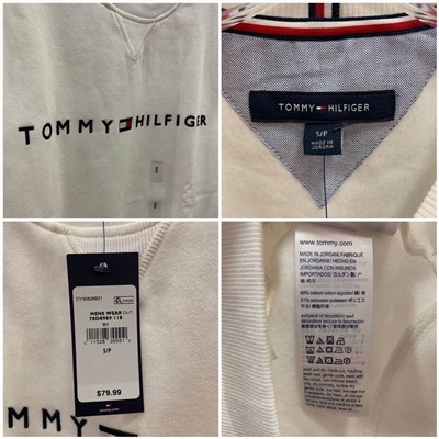 Толстовка свитшот Небольшой начес внутри TOMMY HILFIGE*RОРИГИНАЛ!