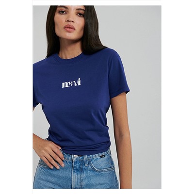MaviBaskılı Lacivert Tişört Regular Fit / Normal Kesim 1612241-70722