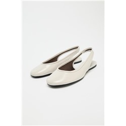 LEATHER SLINGBACK BALLERINAS
