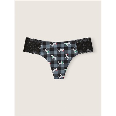 PINK NO-SHOW THONG UNDERWEAR