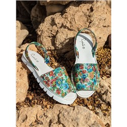 ZAPATOS · 2364-flores-verde РАСПРОДАЖА - 9 ЕВРО