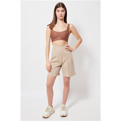 Bermudas cintura alta Beige