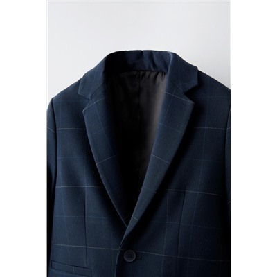 CHECKED SUIT BLAZER