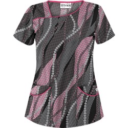 UA Floral Waterfall Black Scrub Top