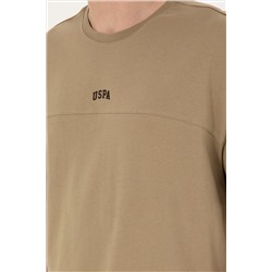 Erkek Comfort Fit Bisiklet Yaka Haki Tişört